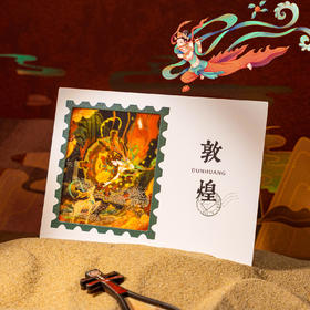 甘肃敦煌风景透光明信片卡片旅游纪念礼品青海大环线精美创意卡片