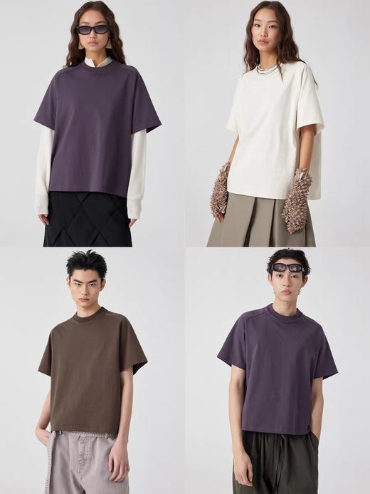 Simple Project/Y2506/短款圆领短袖T恤 商品图0