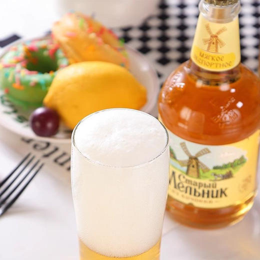 【海关监管】俄罗斯老米乐淡爽啤酒(土耳其版)450mL-会员5折 商品图1