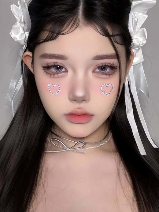 flowercolor 半年抛美瞳 泪钻粉紫 直径14.5mm着色13.8mm 商品图8