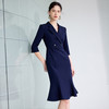 IWY/春装新款职业连衣裙女时尚通勤西装裙气质百搭藏青色工作服Q1272 商品缩略图4
