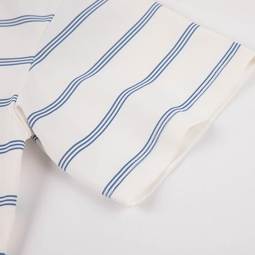 水孩儿童装夏季女童短袖男童圆领衫运动时尚休闲透气条纹洋气 商品图4