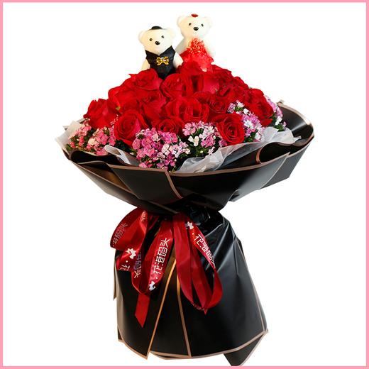 萌动丨33枝红玫瑰花束 商品图0