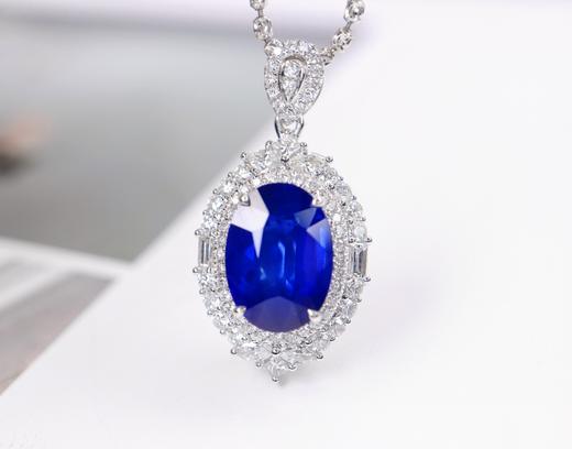 3.8ct刻面蓝宝石吊坠 商品图1