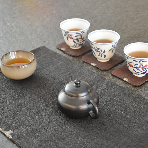 麻十 汉麻香云纱 双面茶席杯垫集合 商品图4