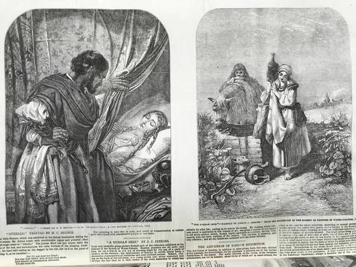 41.5*29cm！1854年 伦敦新闻画报 数百幅版画插图 真皮精装8开 商品图6