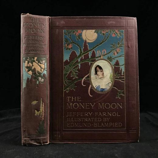 约20世纪早期 杰弗里·法诺尔《金钱月亮》 埃德蒙·布兰皮德23幅彩色插图 漆布精装18开 商品图0