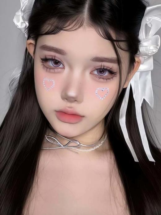 flowercolor 半年抛美瞳 泪钻粉紫 直径14.5mm着色13.8mm 商品图9