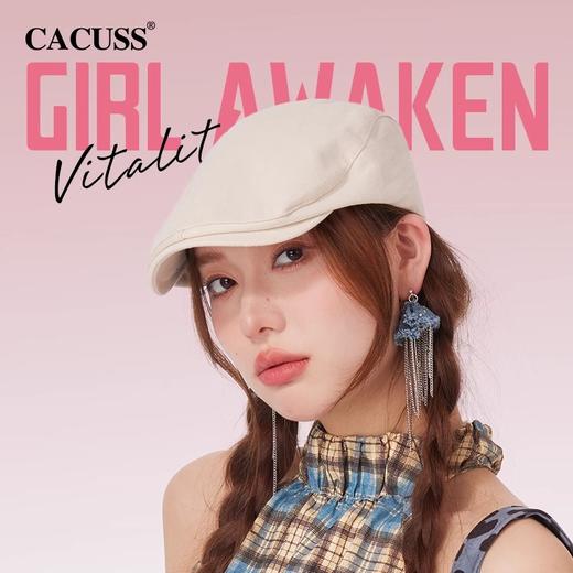 【cacuss】CACUSS复古前进帽2025春夏帽子男女百搭贝雷鸭舌帽日系报童画家帽QJ240018 商品图0