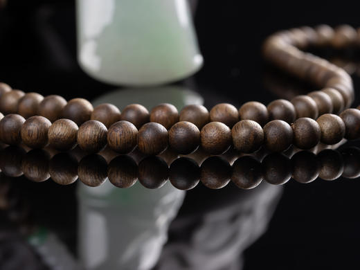 XY0027原创沉香diy飘色翡翠大竹节挂件 商品图4