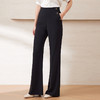 EITIE爱特爱高腰显瘦时尚微喇垂坠黑色百搭休闲裤夏季新款B2505604 商品缩略图1