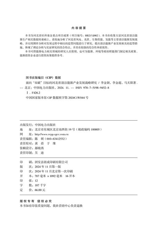 面向“双碳”目标的河北省清洁能源产业发展战略研究 商品图3