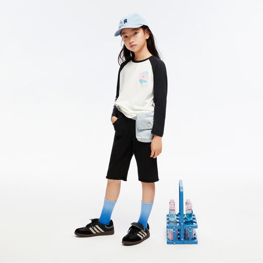 女童圆领长袖T恤春季新款安奈儿童装EG511181 商品图3