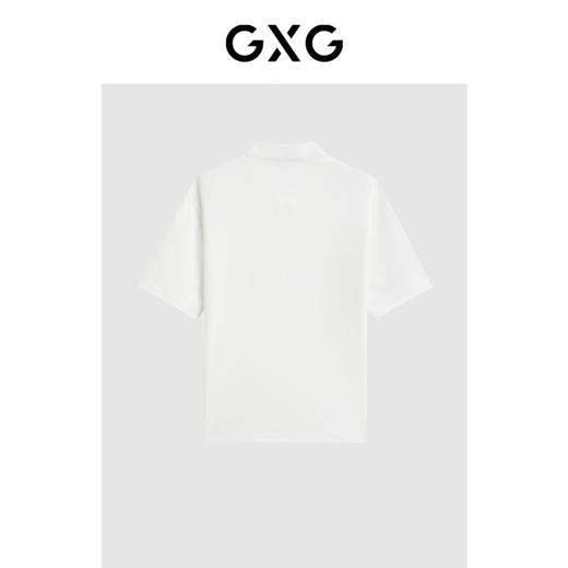GXG男装 夏季简约字母印花休闲男士短袖Polo衫男短袖 商品图1