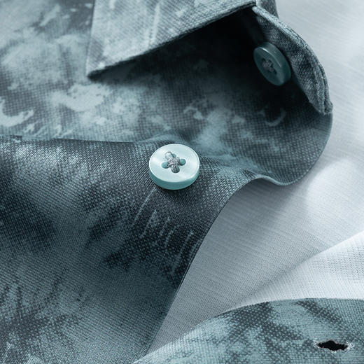 【含亚麻】【DKP】大依优型大码短袖衬衫花衬衫半袖衬衣男夏季加肥大码碎花打底衫肥佬宽松 商品图4