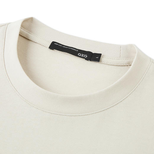 GXG夏季双色男士立体字母绣花简约休闲短袖t恤男 商品图3