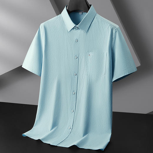 【100%棉】【DKP】大依优型大码短袖衬衫加肥加大衬衣夏季休闲小格子上衣胖子宽松大号 商品图1