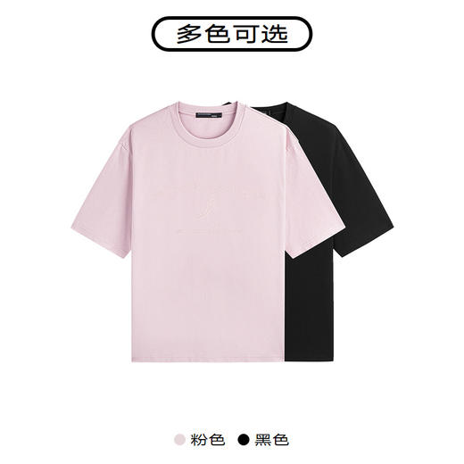 GXG夏季凉感字母印花宽松舒适圆领短袖t恤男 商品图2