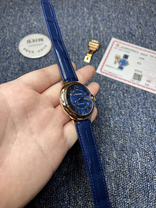 原单品质渠道货 特惠【真金款】新款 18K玫瑰金表到货！瑞士机 卡地亚蓝气球系列 男款大号42mm机械 瑞士进口ETA-2824/2892全自动机械机芯 商品图2