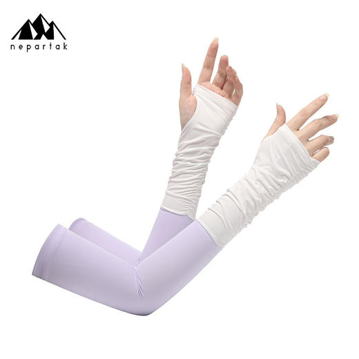 夏季防晒必备  2025新款 锦纶冰袖防晒袖套女士夏季薄加长款冰丝手套骑行开车冰袖防紫外线 商品图4