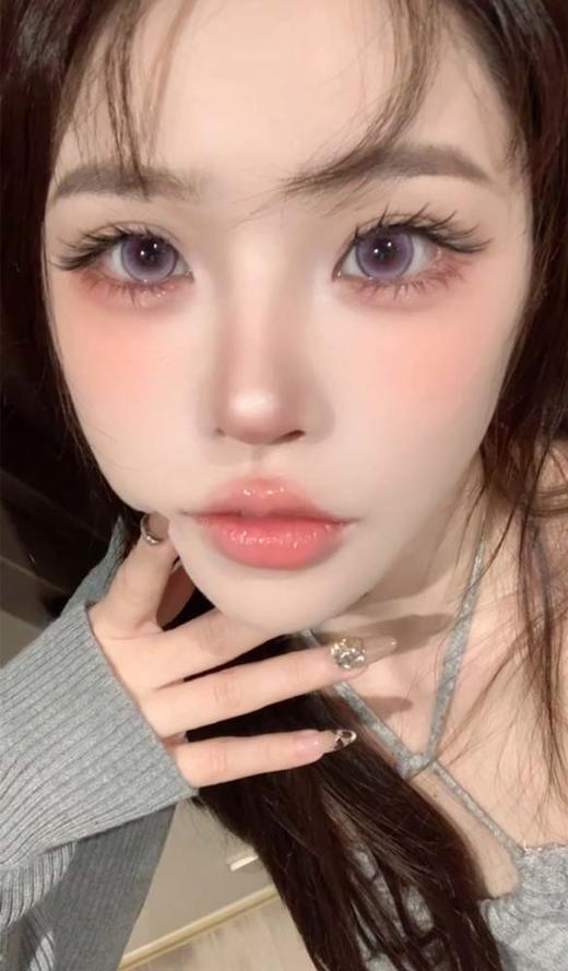 flowercolor 半年抛美瞳 泪钻粉紫 直径14.5mm着色13.8mm 商品图7