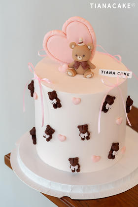 【翻糖定制款】粉色泰迪熊