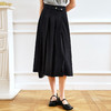 OLrain欧芮儿黑色百褶半身裙女春季2025年新款通勤简约高腰A字裙 商品缩略图1