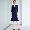 IWY/春装新款职业连衣裙女时尚通勤西装裙气质百搭藏青色工作服Q1272 商品缩略图0