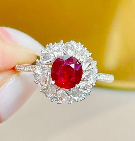 1ct刻面红宝石戒指 商品图1