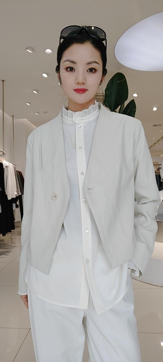 487806春上新 木耳边立领衬衫 商品图11