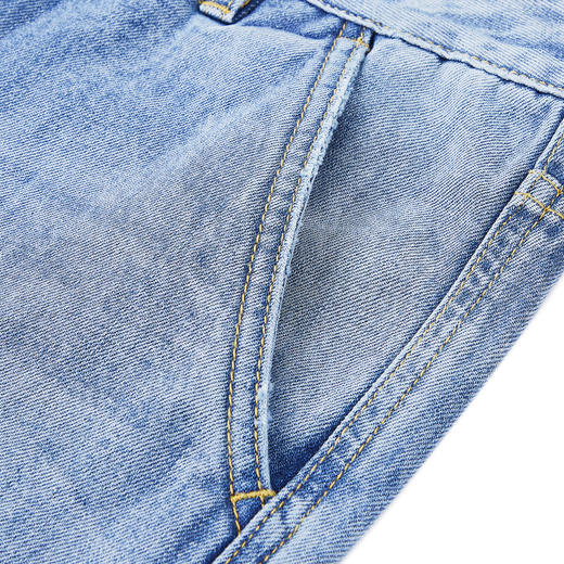 GXG夏季男士经典直筒水洗牛仔裤休闲短裤男 商品图4