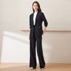 EITIE爱特爱高腰垂坠显瘦直筒百搭黑色西装裤夏季新款B2505610 商品缩略图1