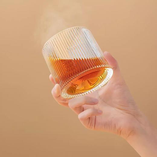 白大师方片解压杯子高颜值茶杯玻璃杯水晶杯275ml 商品图3