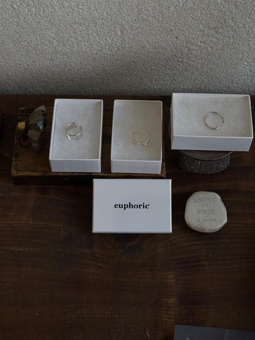 euphoric 银质缎带双向耳夹/戒指(Ribbon 2way Earcuff 4414) 商品图1