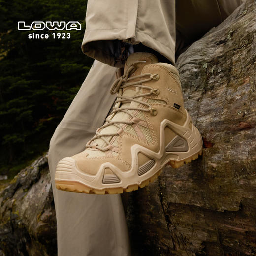 【双十一特价！】LOWA爆款户外男女沙色中帮鞋 ZEPHYR GTX TF防水战术军靴（TBZG） 商品图6