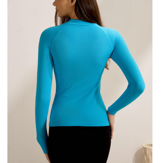 跃牌【安琪拉系列】春夏新款运动长袖上衣女修身显瘦速干透气高弹舒适健身瑜伽服长袖CX7409 商品图3