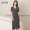 EITIE爱特爱法式浪漫碎花V领褶皱收腰显瘦连衣裙2025夏季新款B2507646 商品缩略图0