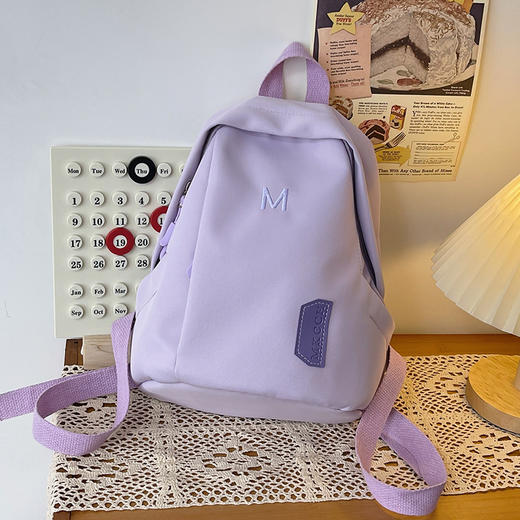 【新款春游小背包，萌趣设计，轻盈舒适】奶乎乎可爱儿童春游研学小背包 香芋紫色 大学生上课逛街 迷你双肩包-QQ 商品图8