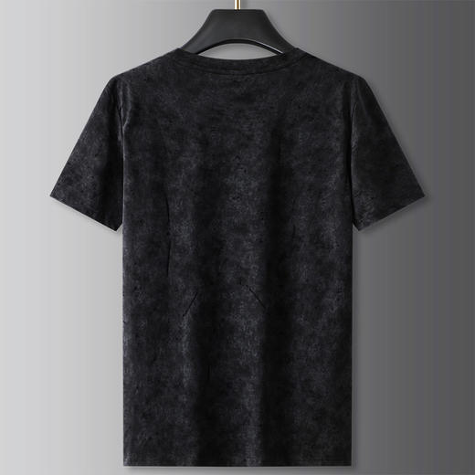 【棉质】【DG】大依优型大码泼墨做旧复古短袖T恤男士加大码薄款打底衫半袖衫上衣 商品图3