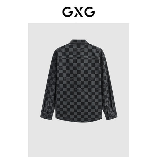 GXG春季热卖潮搭棋盘格印花长袖衬衫热卖衬衫 男上衣 商品图1