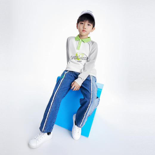 男童翻领长袖针织衫春季新款安奈儿童装EB511182 商品图5