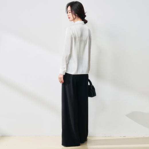 25春夏设计感系带长裤垂坠感不易皱高腰显瘦直筒拖地阔腿裤！ 商品图4