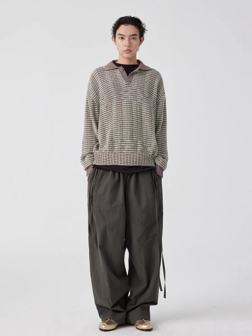 Simple Project/M2512/条纹撞色手缝线POLO针织衫 商品图3