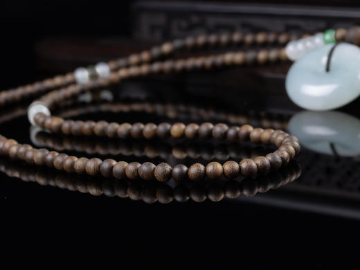 XY0019原创沉香diy翡翠平安扣挂件 商品图5