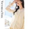 VICTORIA&VERA春季“温柔姐姐”系列白月光风木耳边繁复刺绣立体花衬衫 商品缩略图0