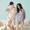 【抗菌新疆棉】自然醒「香氛初恋」纯棉情侣睡衣夏季男女士薄款短袖短裤大码宽松家居服套装JLM 商品缩略图8