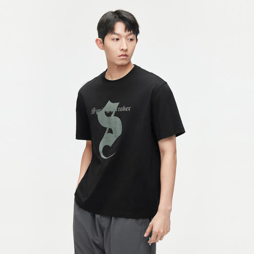 GXG夏季时尚休闲印花纯棉宽松潮搭情侣T恤短袖男 商品图2