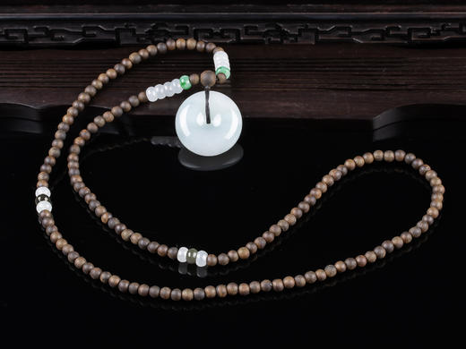 XY0019原创沉香diy翡翠平安扣挂件 商品图2