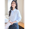 VICTORIA&VERA春季“极简多巴胺”治愈系全棉亲肤简约百搭小马刺绣通勤微透衬衫 商品缩略图2