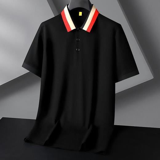 【100%棉】【DG】大依优型大码短袖POLO衫撞色翻领半袖体恤男加肥大码棉上衣胖子时尚休闲夏季 商品图1